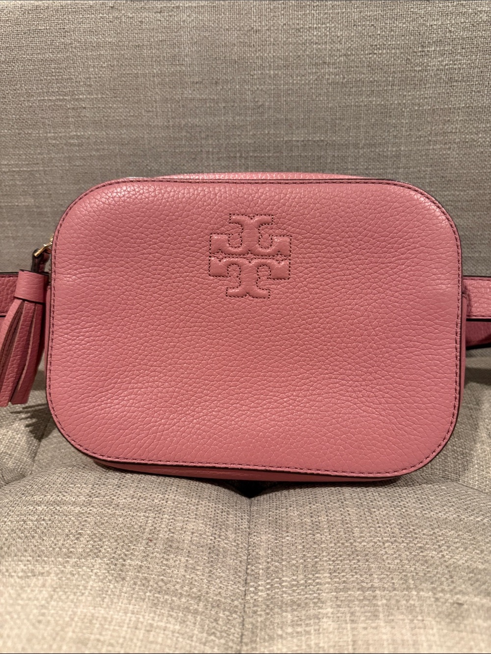 Tory Burch Rose Pink Pebbled Leather Beltbag - Picture 2 of 3